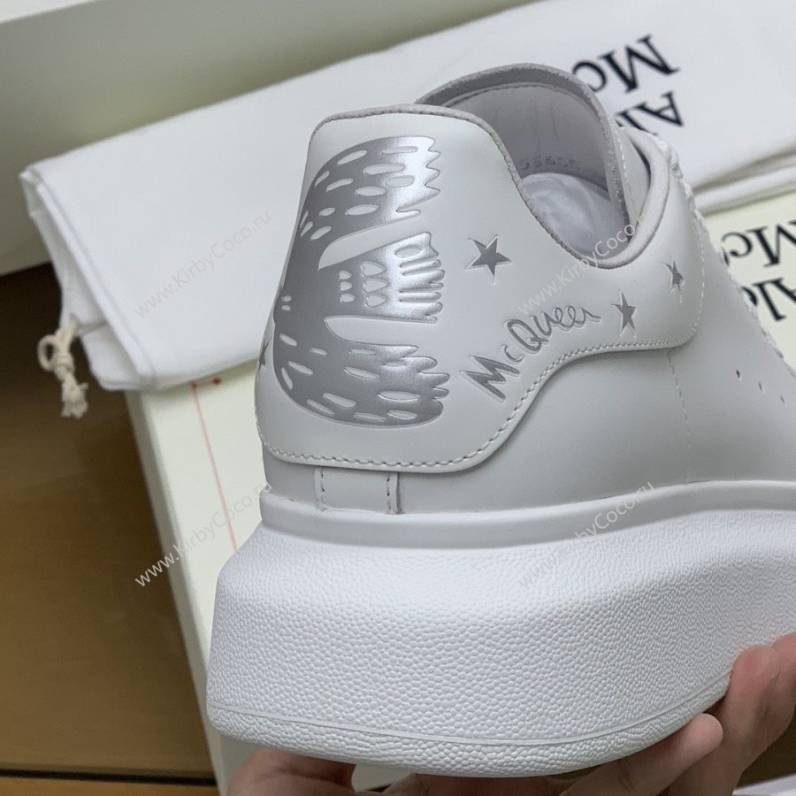 Alexander McQueen MQ Silver Flying Swallow tail Sneakers (476-kb) - Image 7