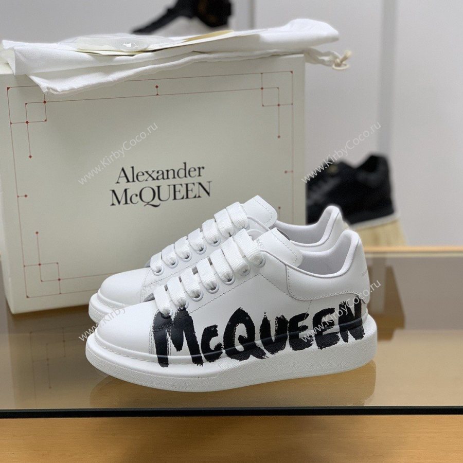 Alexander McQueen MQ 3D white letter Sneakers (509-kb) - Image 6