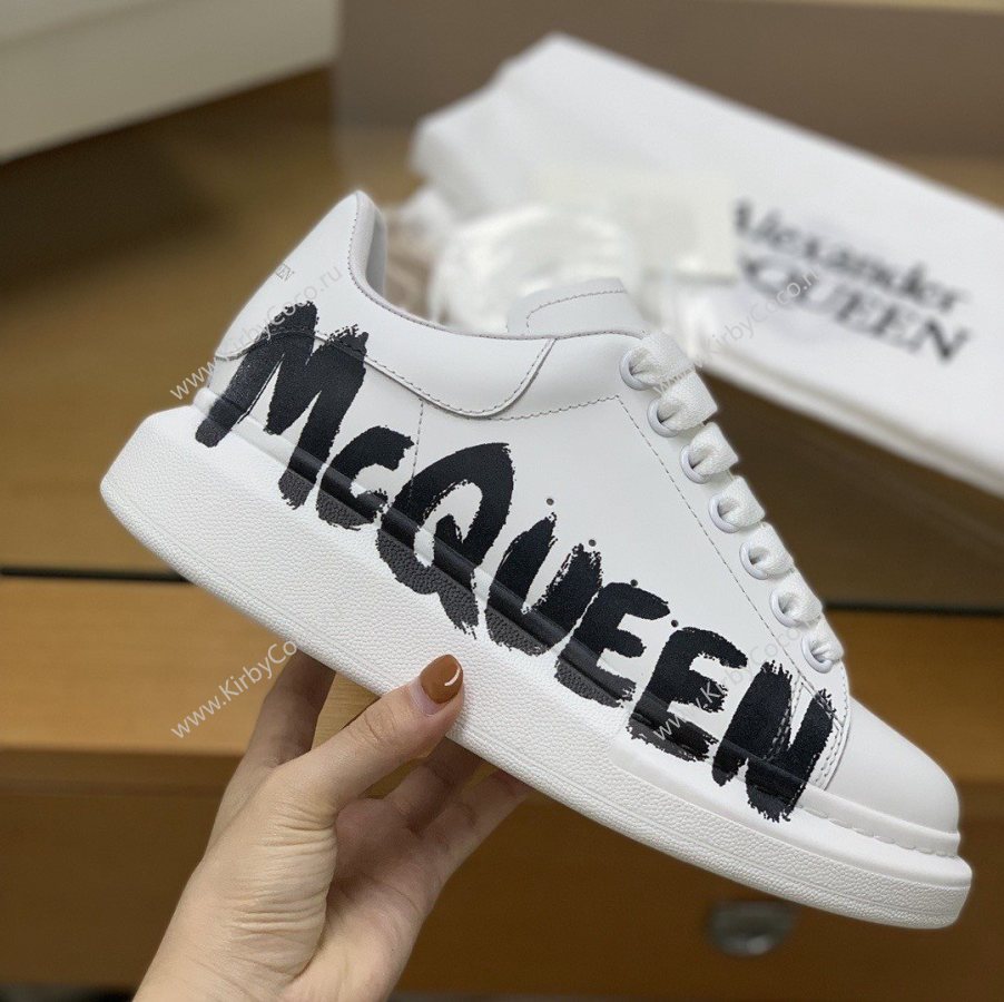 Alexander McQueen MQ 3D white letter Sneakers (509-kb) - Image 2