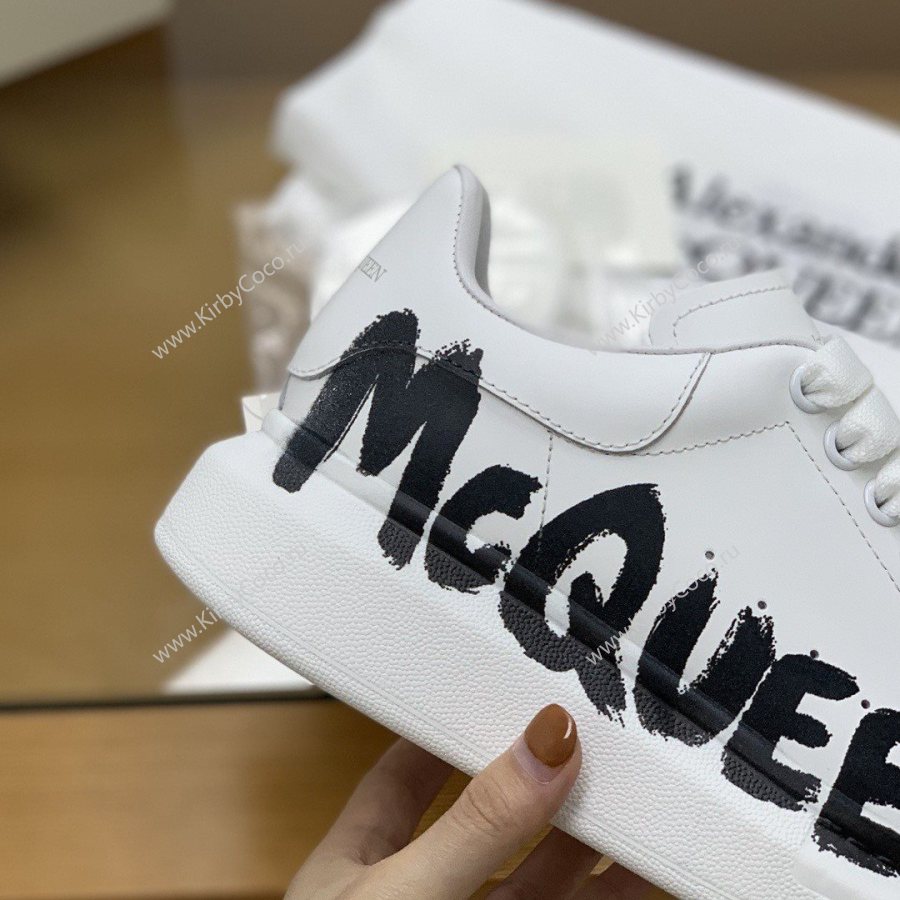 Alexander McQueen MQ 3D white letter Sneakers (509-kb) - Image 8