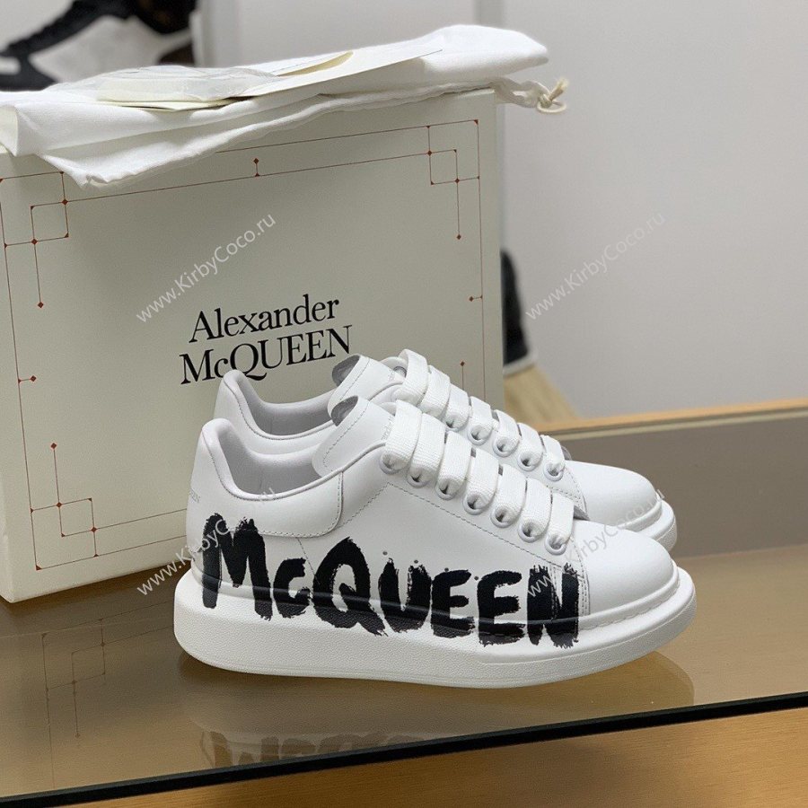 Alexander McQueen MQ 3D white letter Sneakers (509-kb) - Image 4
