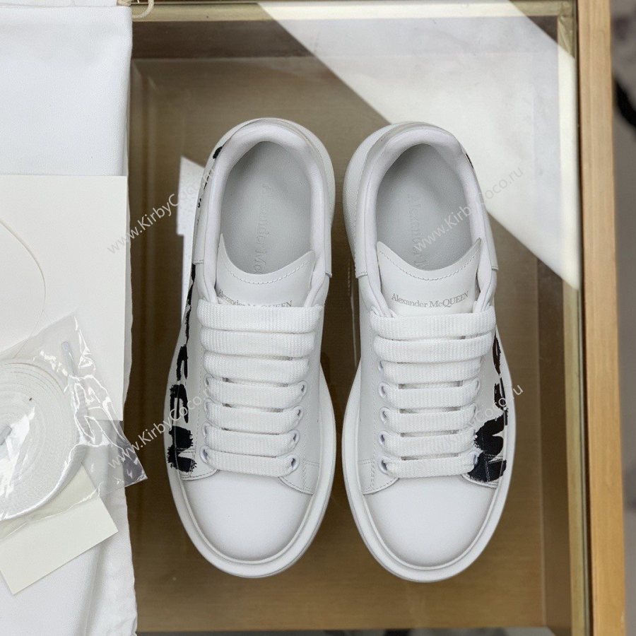 Alexander McQueen MQ 3D white letter Sneakers (509-kb) - Image 3