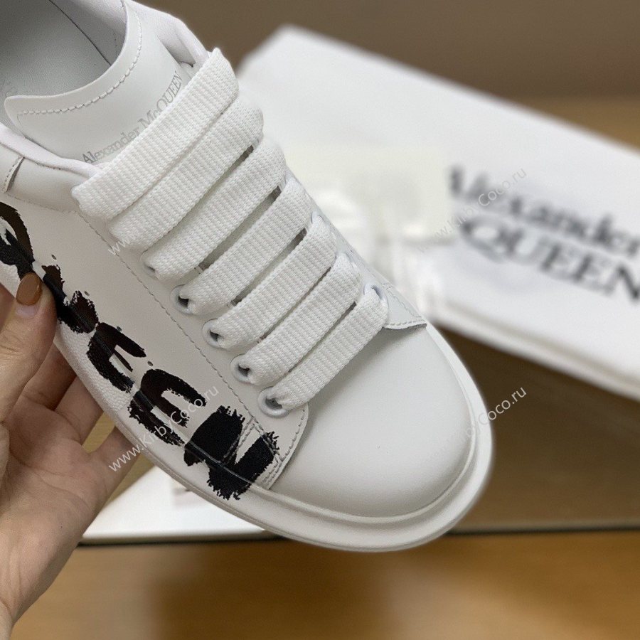 Alexander McQueen MQ 3D white letter Sneakers (509-kb) - Image 7