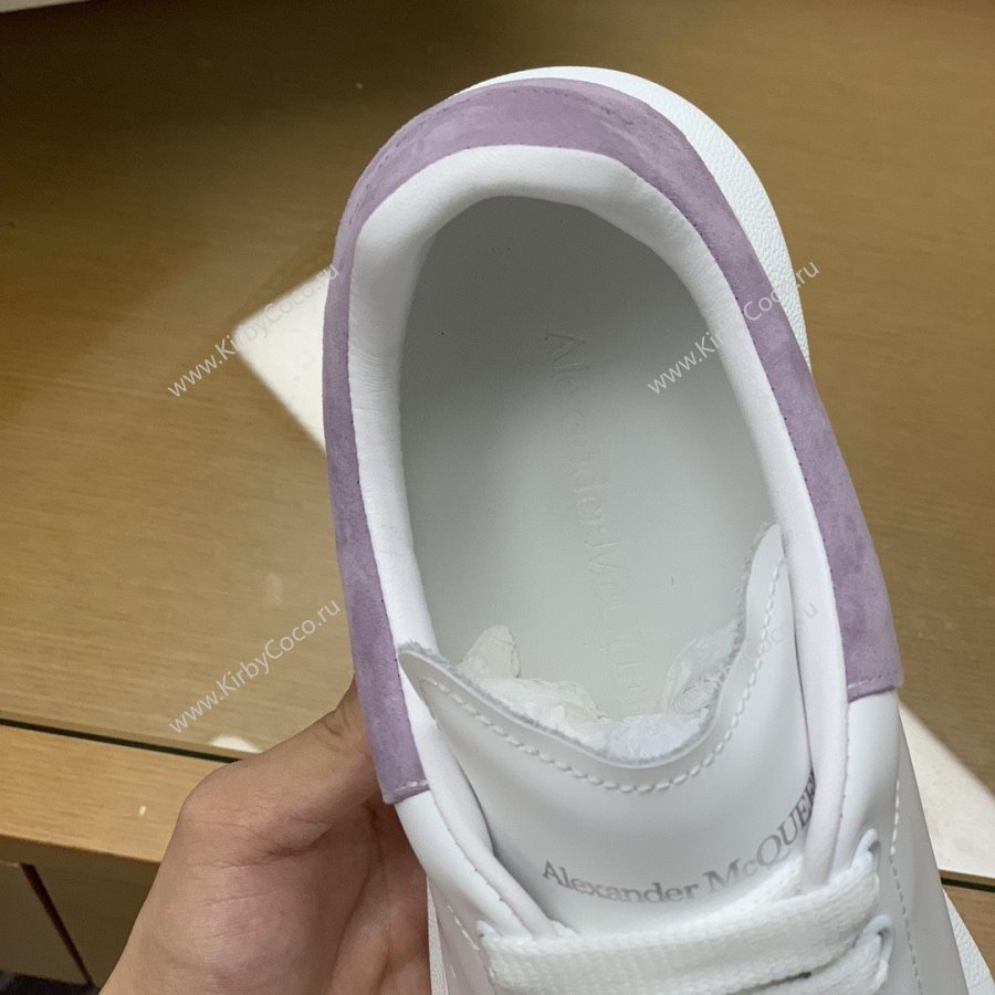 Alexander McQueen MQ Lilac purple velvet tail Sneakers (510-kb) - Image 9