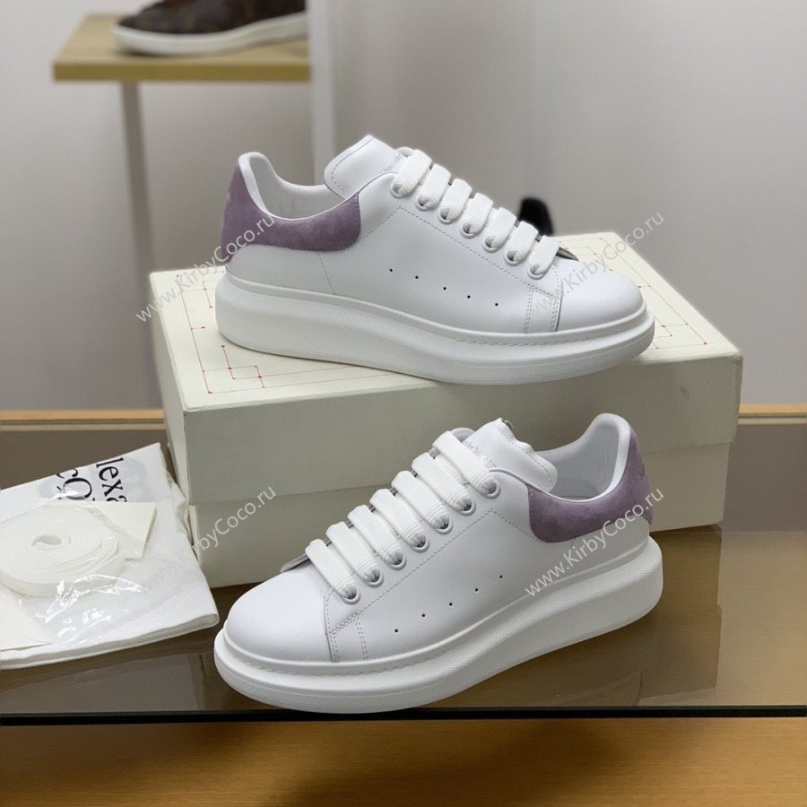 Alexander McQueen MQ Lilac purple velvet tail Sneakers (510-kb) - Image 3