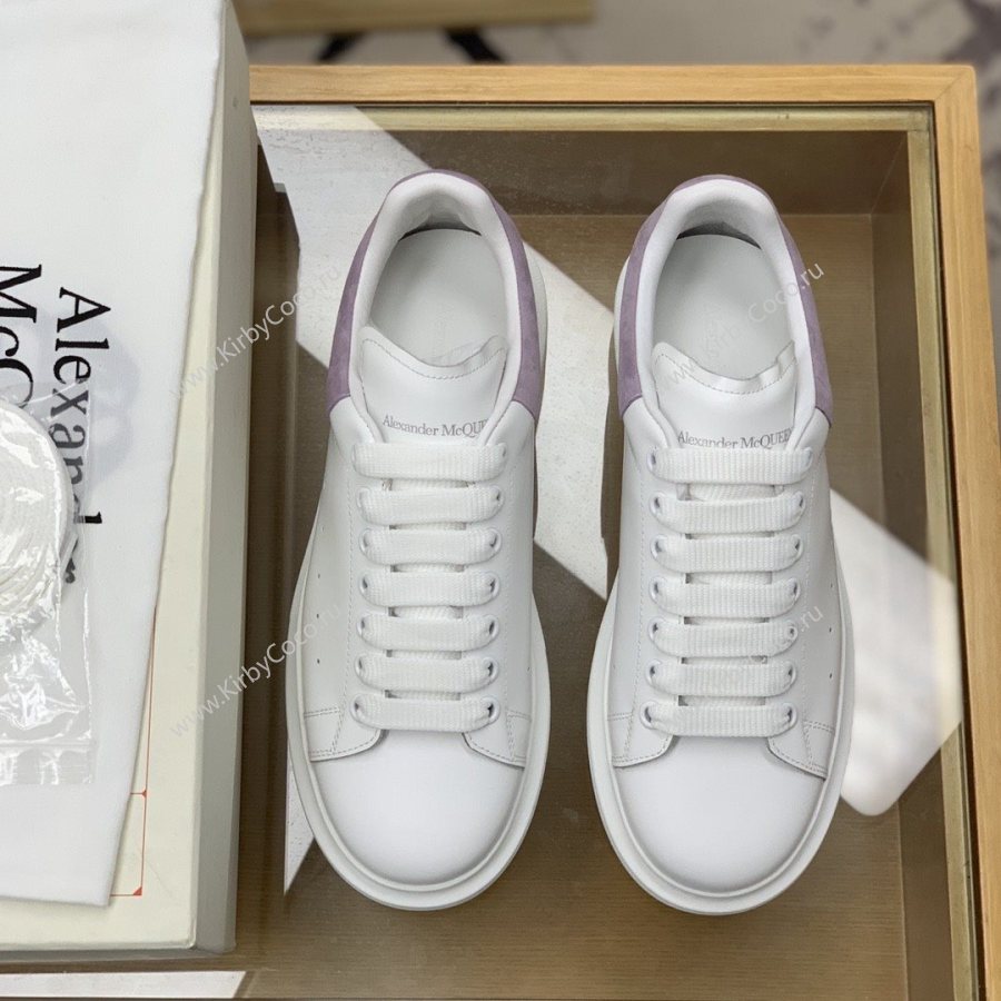 Alexander McQueen MQ Lilac purple velvet tail Sneakers (510-kb) - Image 6