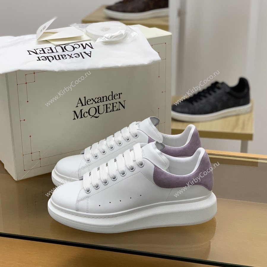 Alexander McQueen MQ Lilac purple velvet tail Sneakers (510-kb) - Image 5