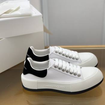 Alexander McQueen MQ White Black velvet tail Sneakers (514-kb)
