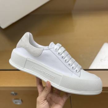 Alexander McQueen MQ White velvet tail Sneakers (517-kb)