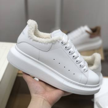 Alexander McQueen MQ White velvet Lining Sneakers (520-kb)