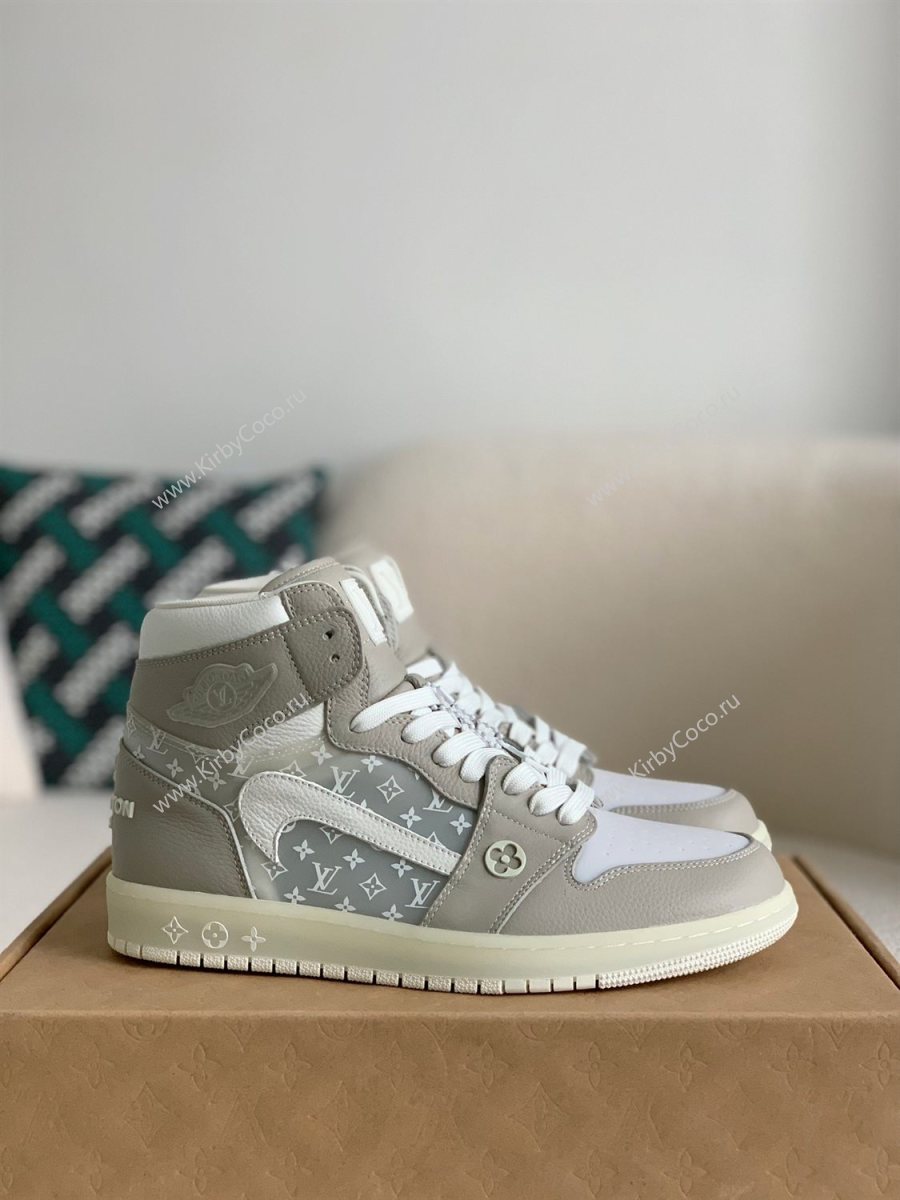 Louis Vuitton x Nike Air Jorda 1 High AJ1 Sneakers (1579-kb) - Image 2