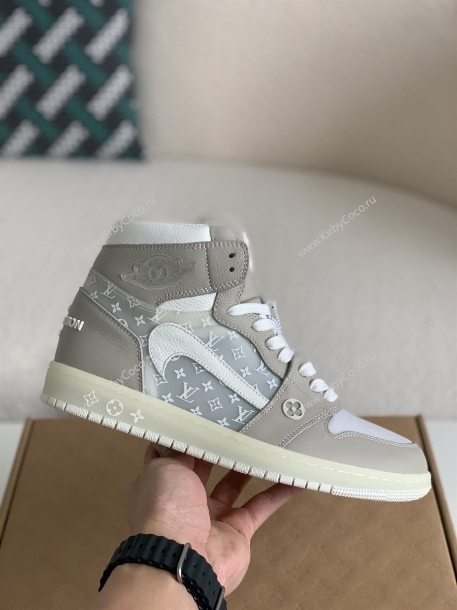 Louis Vuitton x Nike Air Jorda 1 High AJ1 Sneakers (1579-kb) - Image 6