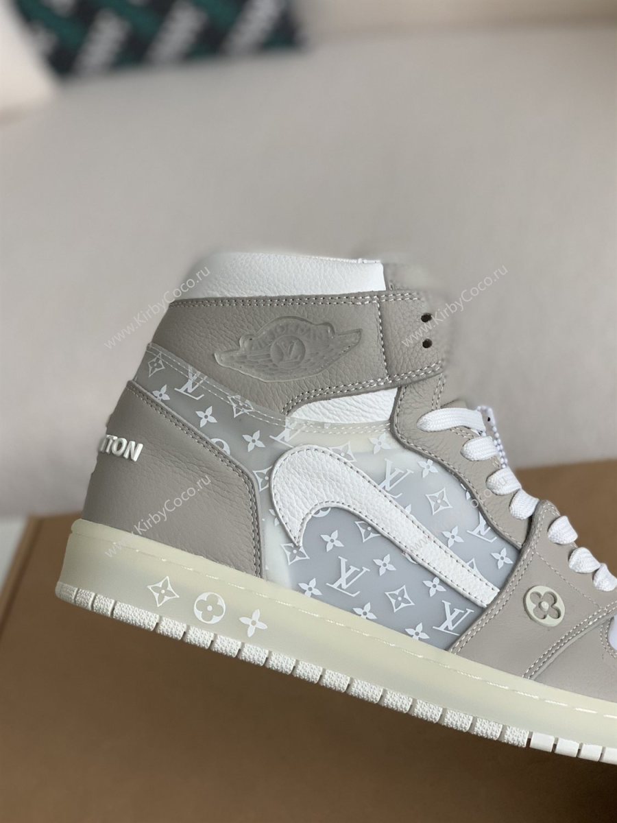 Louis Vuitton x Nike Air Jorda 1 High AJ1 Sneakers (1579-kb) - Image 7