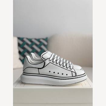 Alexander McQueen MQ White hand-painted Sneakers (487-kb)