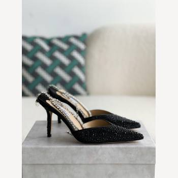 Jimmy Choo Saeda 100 Lady Crystal Chain Heels JC (2664-kb)