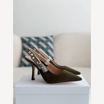 3697 Dior Pointed toe slingback high heels 6.5cm