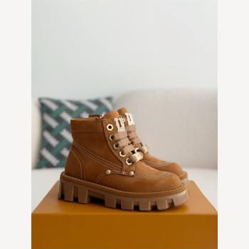 3717 LOUIS VUITTON Round toe lace-up boots